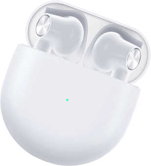 OnePlus Buds White with a Case